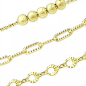 Giani Bernini Set of Bracelet 18K Gold Plated